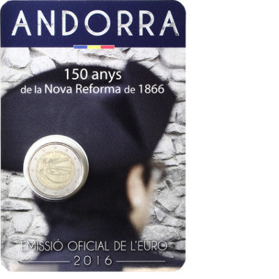 Andorre 2 euros 2016 - Nouvelle réforme de 1866