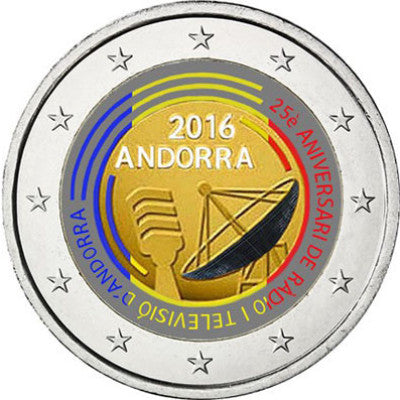 Andorre 2 euros 2016 Pièce de couleur Radio