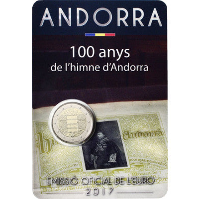 Andorre 2 euros 2017 CoinCard - Hymne national