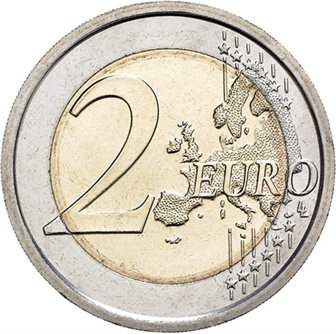 Andorre 2 euros 2018, pièce de 2 euros en couleur commémorant 70 ans de droits de l'homme