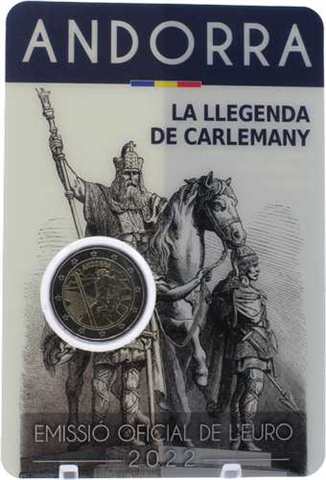 Andorre 2 Euro 2022 Légende de Charlemagne