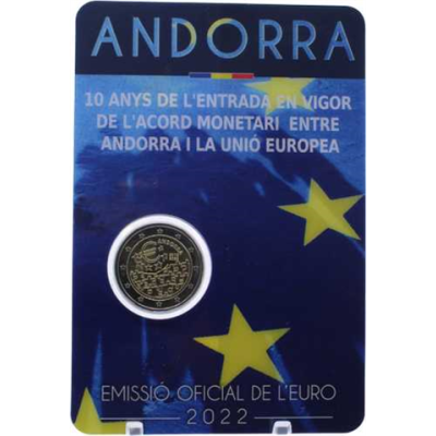 Andorre 2 Euro 2022 Accord monétaire avec l'UE
