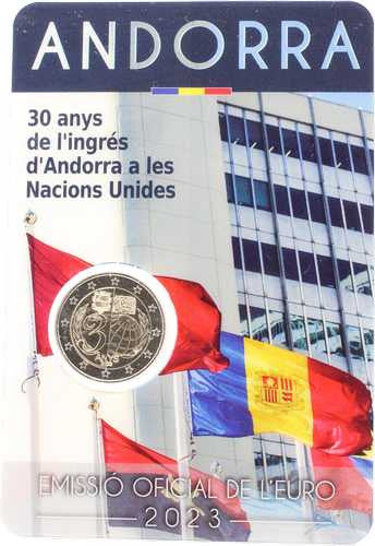 Andorre 2 Euro 2023 Adhésion aux Nations Unies 1993