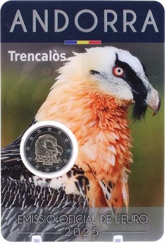Andorre 2 euros 2025 CoinCard Gypaète barbu