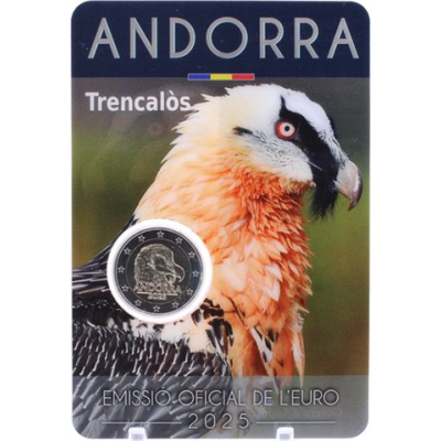Andorre 2 euros 2025 CoinCard Gypaète barbu