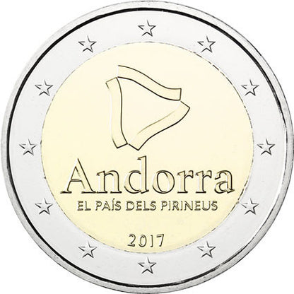 Andorre 2 x 2 Euro 2017 CoinCards - Anthem & Pyrenees