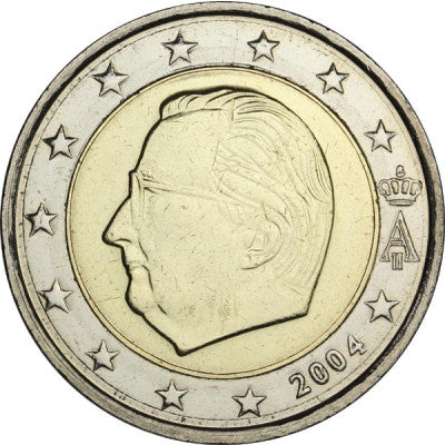 Belgique 2 euros 2004 – Pièce de monnaie en circulation à l'effigie du roi Albert II