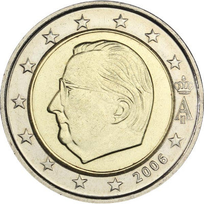Belgique 2 euros 2006 – Pièce de monnaie en circulation à l'effigie du roi Albert II