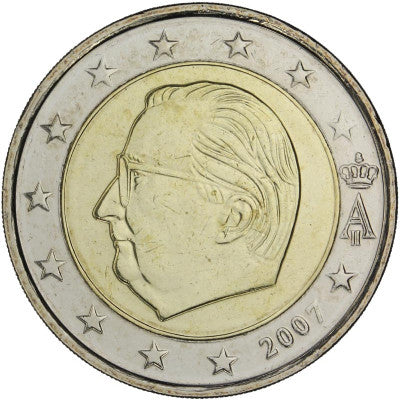 Belgique 2 euros 2007 – Pièce de monnaie en circulation Roi Albert II