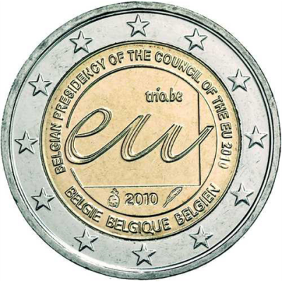 Belgique 2 Euro 2010 Présidence du Conseil de l'Union européenne