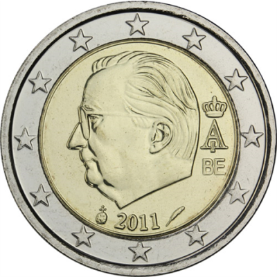 Belgique 2 euros 2011 – Pièce de monnaie en circulation Roi Albert II