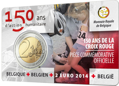 Belgique - Pièce de 2 euros 2014 - 150 ans de la Croix-Rouge