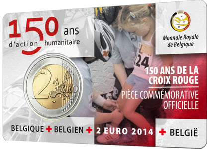 Belgique - Pièce de 2 euros 2014 - 150 ans de la Croix-Rouge