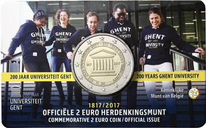 Belgique 2 Euro 2017 CoinCard « 200 ans de l'Université de Gand »