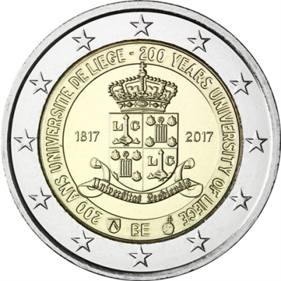 Belgique 2 Euro 2017 Université de Liège