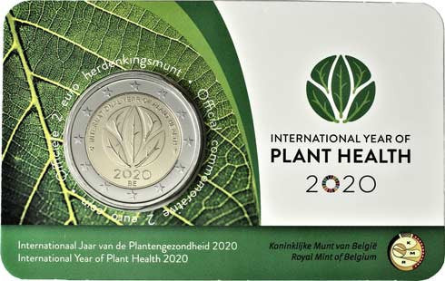 Belgique - Carte de 2 euros 2020 - Année internationale de la santé des végétaux