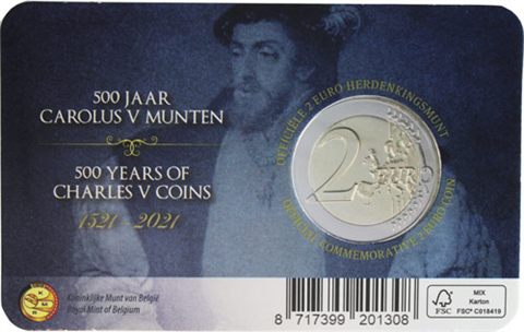 Belgique 2 Euro 2021 CoinCard 500 ans du Karlsgulden