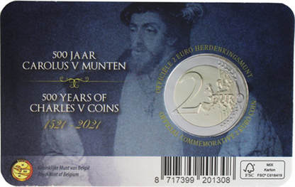 Belgique 2 Euro 2021 CoinCard 500 ans du Karlsgulden