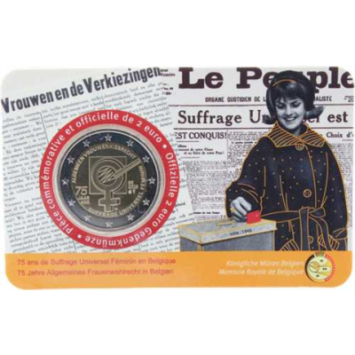 Belgique 2 Euro 2023 CoinCard - Suffrage féminin