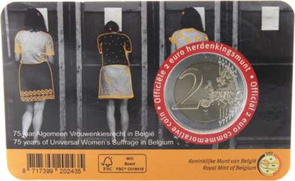 Belgique 2 Euro 2023 CoinCard - Suffrage féminin
