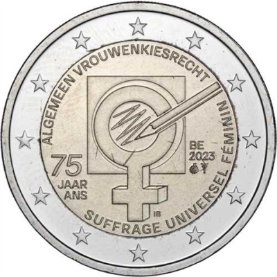Belgique 2 Euro 2023 Suffrage féminin