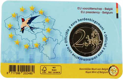 Belgique 2 Euro 2024 CoinCard - Présidence du Conseil de l'UE