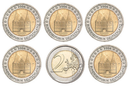 Allemagne 11 x 2 euros - Coffrets 2006-2016 bfr. Série Monuments des Länder Mzz. A-J