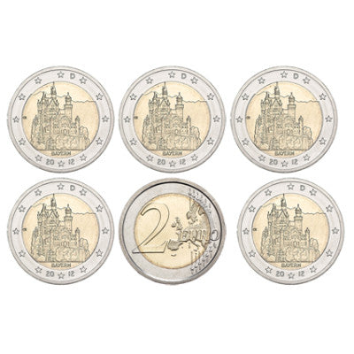 Allemagne 2 Euro 2012 – Château de Neuschwanstein – Série complète A, D, F, G, J