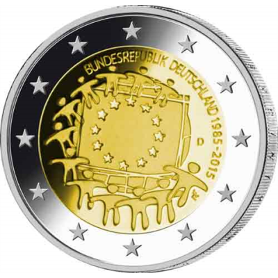 Allemagne 2 Euro 2015 PP 30 ans du drapeau européen