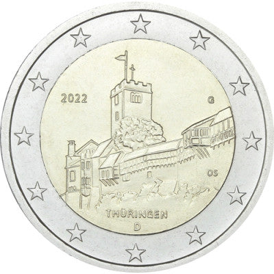 Allemagne 2 Euro 2022 – Wartburg Eisenach – Marque d'atelier G