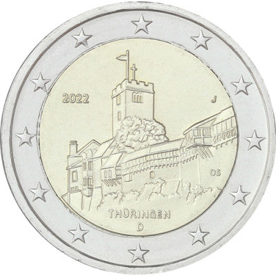 Allemagne 2 Euro 2022 – Wartburg Eisenach – Thuringe