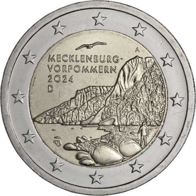 Allemagne 2 Euro 2024 Königsstuhl - Chalk Cliffs Rügen Marque A