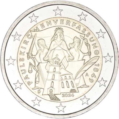 Allemagne 2 Euro 2024 Paulskirche Constitution Mzz A