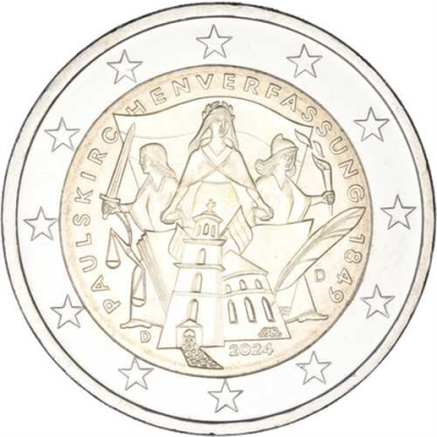 Allemagne 2 Euro 2024 Paulskirche Constitution Mzz D