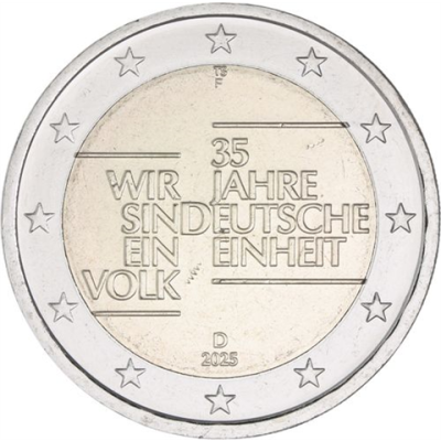Allemagne 2 Euro 2025 Unité allemande