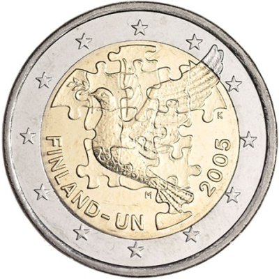 Finlande 2 Euro 2005 ONU - 60 ans des Nations Unies