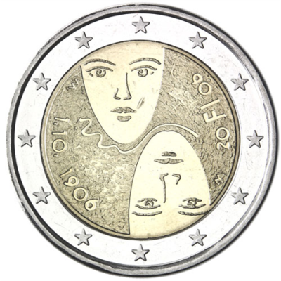 Finlande 2 Euro 2006 - 100 ans d'égalité des droits de vote