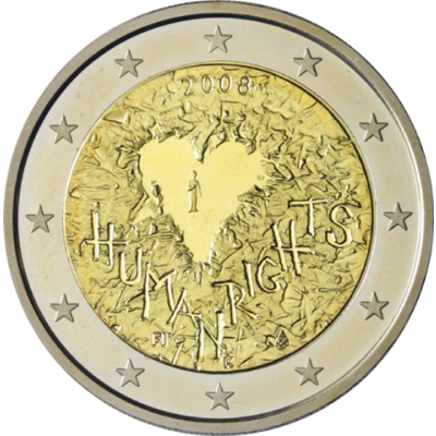 Finlande 2 Euro 2008 Droits fondamentaux de l'ONU - 60 ans de droits de l'homme