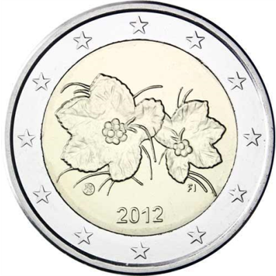 Pièce de 2 euros finlandaise de 2012 en circulation - Mûre arctique