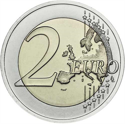 Pièce de 2 euros finlandaise de 2017, en circulation, à l'effigie de la mûre arctique.