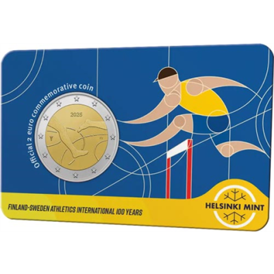 Carte commémorative Finlande 2 Euro 2025 (ENG) - Athlétisme Finlande-Suède
