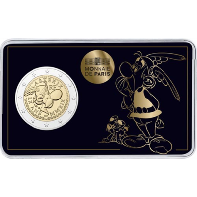 France 2 Euros 2019 Carte à pièces n° 3 – Astérix et Idéfix – 60 ans d'Astérix