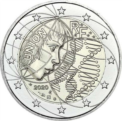 France 2 Euro 2020 CoinCard 1 - Recherche médicale - Merci