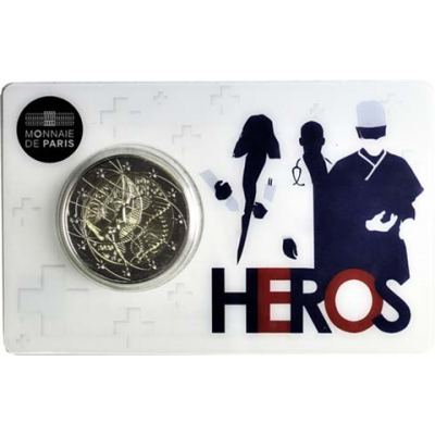 France 2 Euro 2020 CoinCard 2 - Recherche médicale - Héros