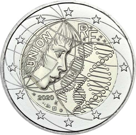 France 2 Euro 2020 CoinCard 2 - Recherche médicale - Héros