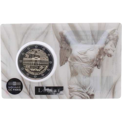 France 2 Euro 2025 Musée du Louvre - CoinCard - Nike de Samothrace