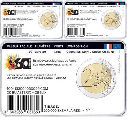 France 3 x 2 Euro 2019 - Astérix Idéfix Obélix - Coincards