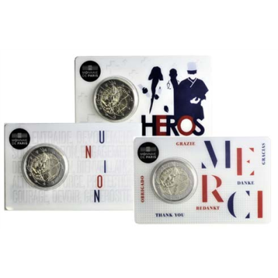 France 3 x 2 Euro 2020 Proof Recherche Médicale - Série complète sous CoinCards