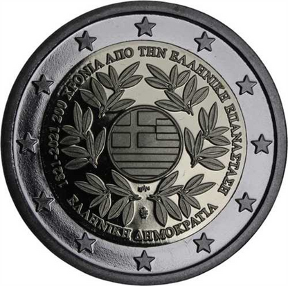 Grèce 2 Euro 2021 PP - Révolution
