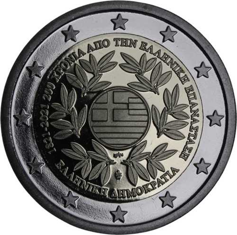 Grèce 2 Euro 2021 PP - Révolution